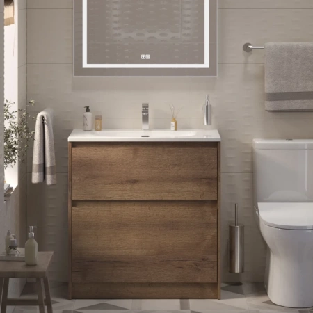Тумба под раковину BelBagno Kraft 80 KRAFT39-800/390-2C-PIA-RT Rovere Tabacco