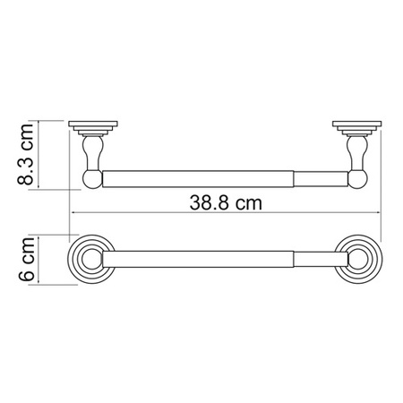 Держатель бумажных полотенец WasserKRAFT Ammer K-7091