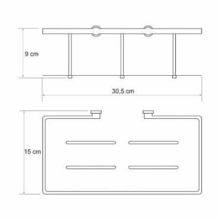 Полка металлическая  WasserKRAFT K-511