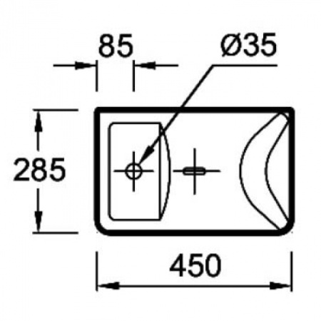 Раковина Jacob Delafon Reve E4805-00 (45х28см)