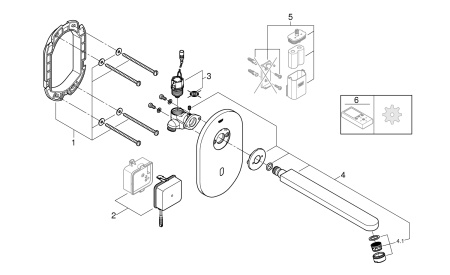Смеситель электронный для раковины 230V Grohe Eurosmart Cosmopolitan E 36334 SD0 (36334SD0) суперсталь