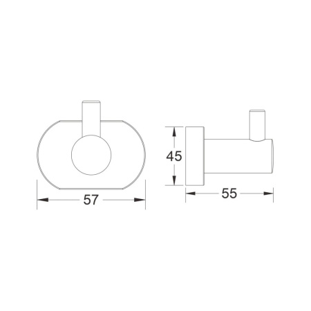 Крючок для ванной комнаты Belz  B90105-1, черный