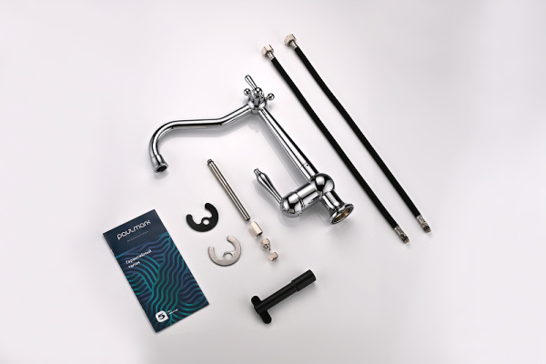 Смеситель для кухни с подключением к фильтру  Paulmark  Retro Re213226-CR