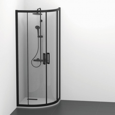 Душевое ограждение Ideal Standard CONNECT 2 Corner Quadrant (80х80) K9250V3, черный