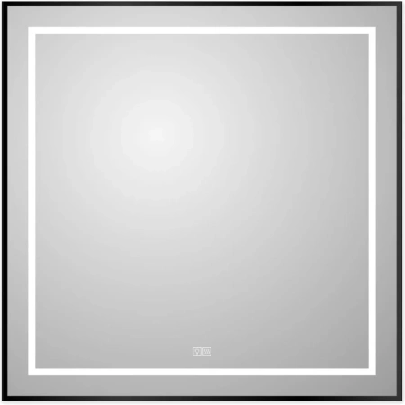 Зеркало (80х80) BelBagno Kraft SPC-KRAFT-800-800-LED-TCH-WARM-NERO с подсветкой
