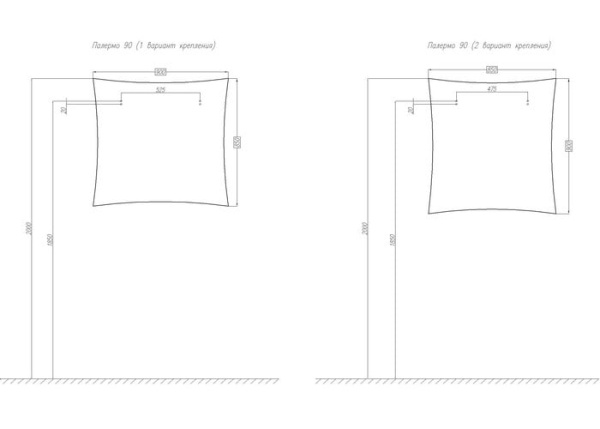 Зеркало Акватон Палермо (белый) 1AX013MRXX000