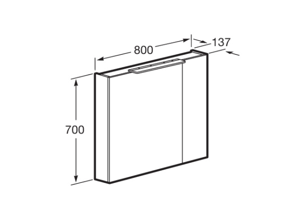 Зеркальный шкаф Roca Oleta 80 капучино, A857647515