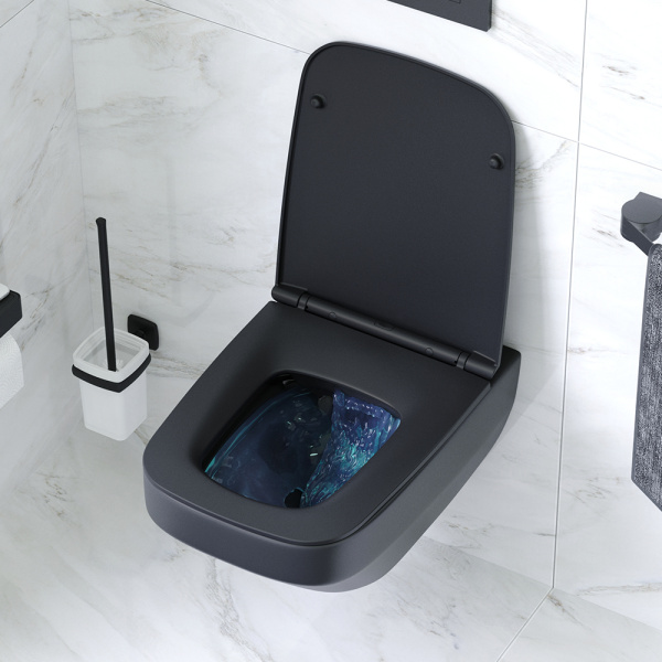 Подвесной унитаз безободковый с сиденьем микролифт Am.Pm Inspire V2.0 C50A1700MBSC