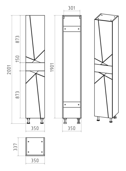 Пенал Misty Грани 35  Э-Гра05035-011Л левый