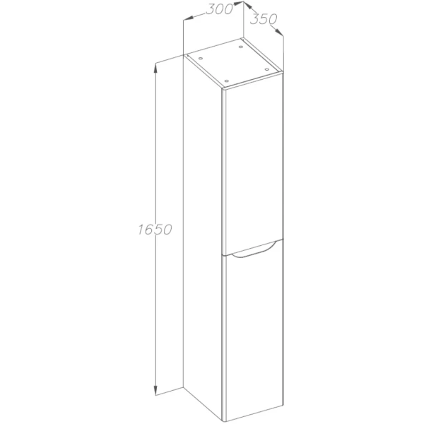 Пенал Opadiris Элеганс 30, цвет белый матовый, правый 00-00000462