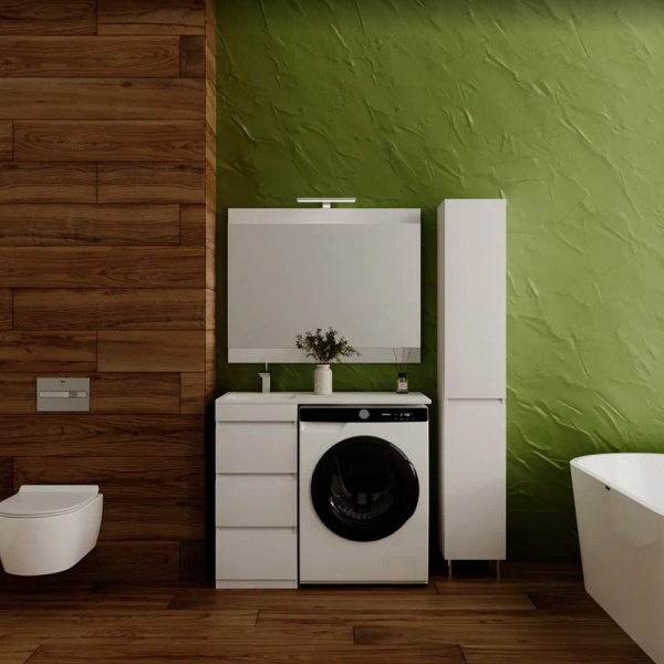 Тумба под стиральную машину напольная Style Line Даллас АА00-000069 белый