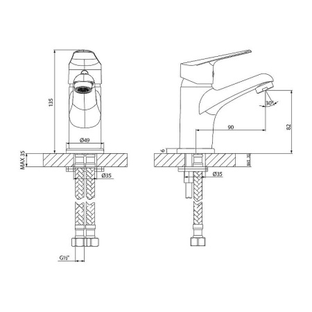 Смеситель для раковины Lemark Partner LM6506C
