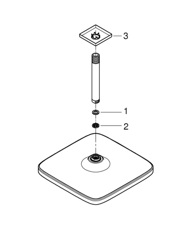 Верхний душ Grohe Tempesta 250 Cube 26683 000 (26683000) хром 