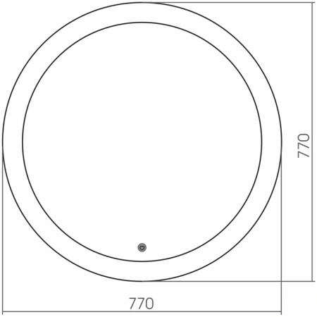 Зеркало (77х77) Grossman Cosmo 9D770 с сенсорным выключателем