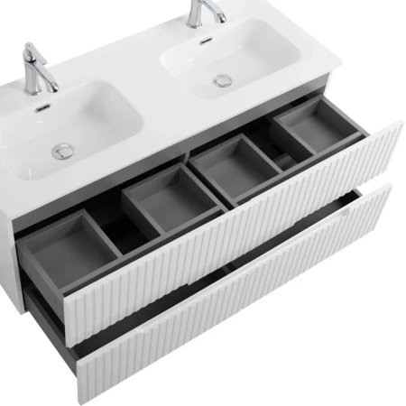 Тумба под раковину Cezares DUET-N-1200-4C-SO-2-BL Bianco Lucido