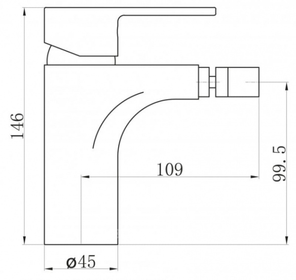 Смеситель для биде BelBagno Loyd LOY-BD-CRM
