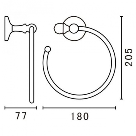 Полотенцедержатель Art&Max AM-E-2680SJ-Br