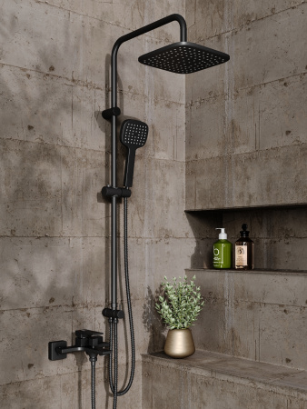 Душевая система Orange Lutz M04-944b смеситель с изливом, черный