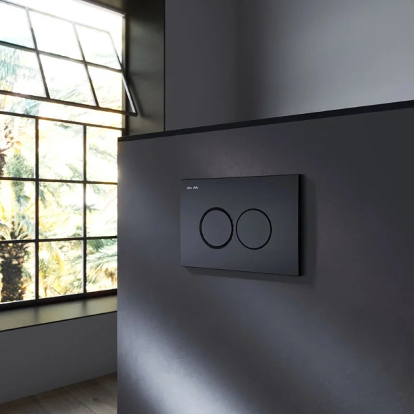 Комплект унитаза с инсталляцией Am.Pm MasterFit Sense IS100138.741701 с сиденьем микролифт, кнопка черный матовый