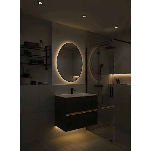 Зеркало с подсветкой Art&Max Como AM-Com-700-1000-DS-F-Nero