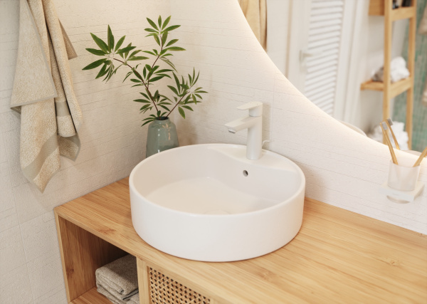 Смеситель для раковины без донного клапана CoolStart Hansgrohe Talis E 71714700 белый матовый