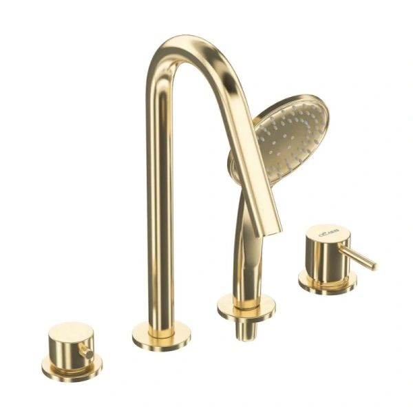 Смеситель на борт ванны Cezares Leaf  LEAF-BVDM4-L-SR