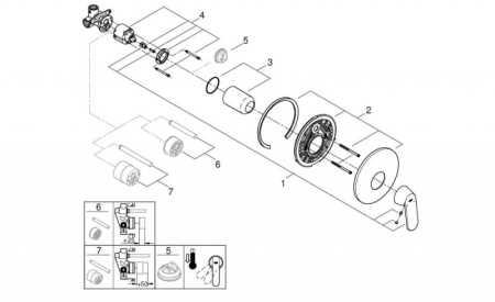 Смеситель для душа Grohe Eurosmart Cosmopolitan 32880 000 (32880000) хром