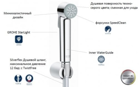 Гигиенический набор Grohe BauClassic 124901