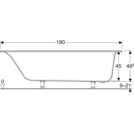 Прямоугольная ванна Geberit Soana 554.044.01.1