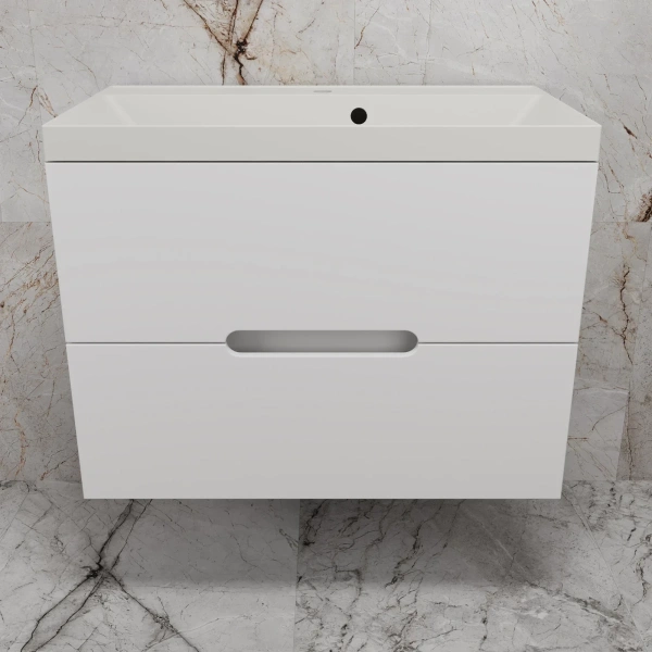Тумба подвесная без раковины 80 см Style Line Матис ЛС-00002446 белый матовый