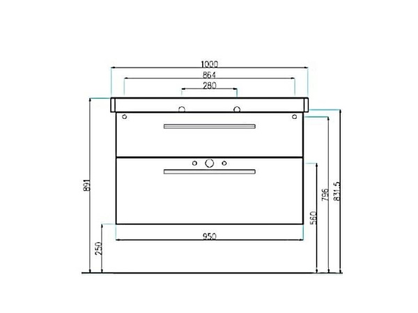 Тумба под раковину Villeroy&boch 2DAY2 A99500E4
