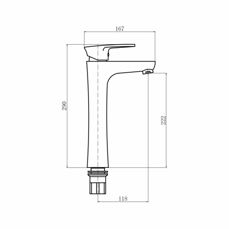Смеситель для накладного раковины PLSTART (PL3005-7)