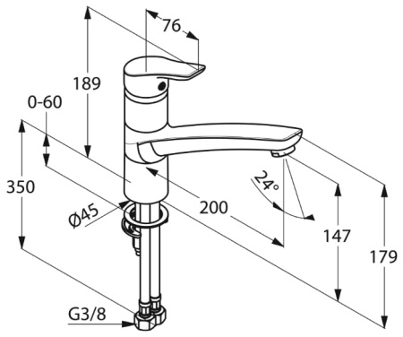 Смеситель для кухни KLUDI Tercio New 389400575