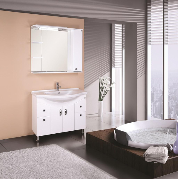 Зеркало-шкаф c подсветкой Onika Эльбрус 90 (90,4x85) 209004