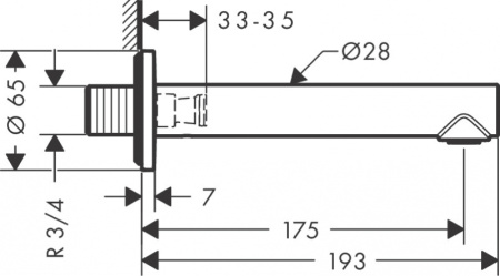 Излив Axor Uno 45410820