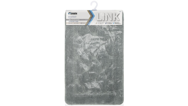 Коврик для ванной Fixsen Link  серый 50х80 см. FX-5002K