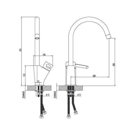 Смеситель для кухонной мойки Lemark Atlantiss (LM3205C)