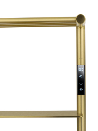 Полотенцесушитель электрический WONZON & WOGHAND DÜSSELDORF, брашированное золото WW-A208-BG