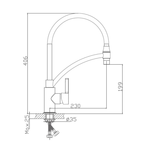 Смеситель для кухни Haiba HB72505 Смеситель для кухни Haiba HB72505