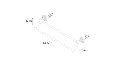 Полотенцедержатель FIXSEN Retro трубчатый 2-ой FX-83802
