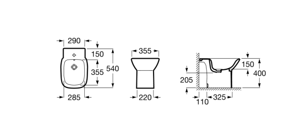 Биде напольное Roca Debba 355994000