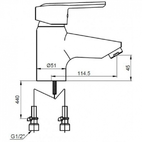 Смеситель для раковины KAISER Orbit (20011)