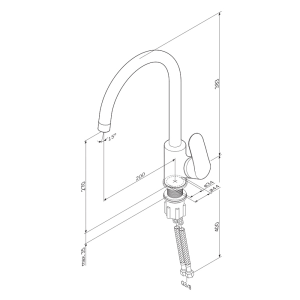 Смеситель для кухни Am.Pm Like F8007100