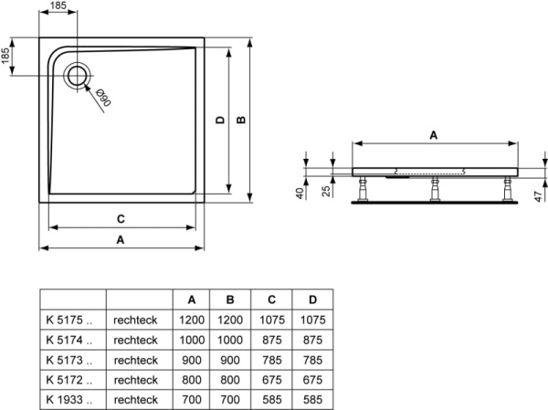 ДУШЕВОЙ ПОДДОН IDEAL STANDARD ULTRA FLAT K517301