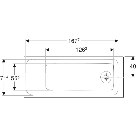 Прямоугольная ванна Geberit Tawa 554.122.01.1