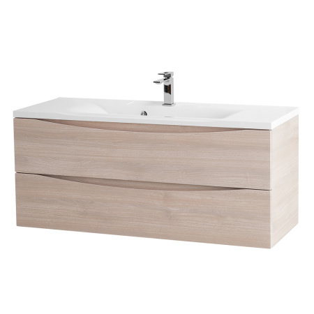 Тумба  под раковину подвесная с двумя выкатными ящиками BelBagno MARINO-1100-2C-SO-RG-P Rovere Grigio