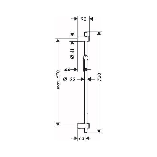 Душевая штанга Hansgrohe Unica Reno 27704000 хром