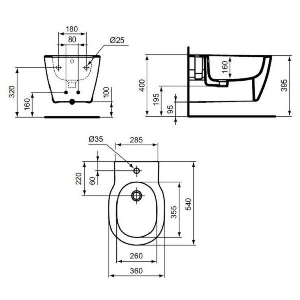 Комплект биде + инсталляция Ideal Standard Connect D211601