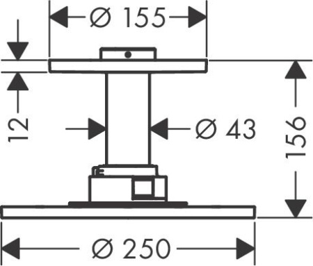 Верхний душ Axor Univ ShowerSolutions 35286000