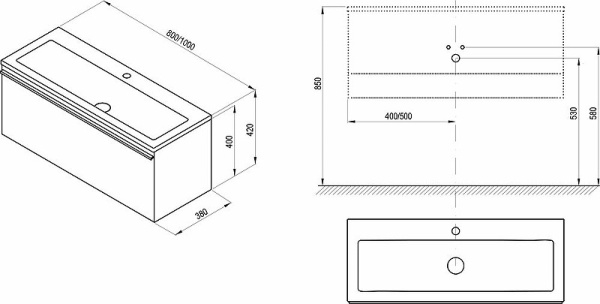 Тумба под раковину Ravak SD Clear 80 X000000757